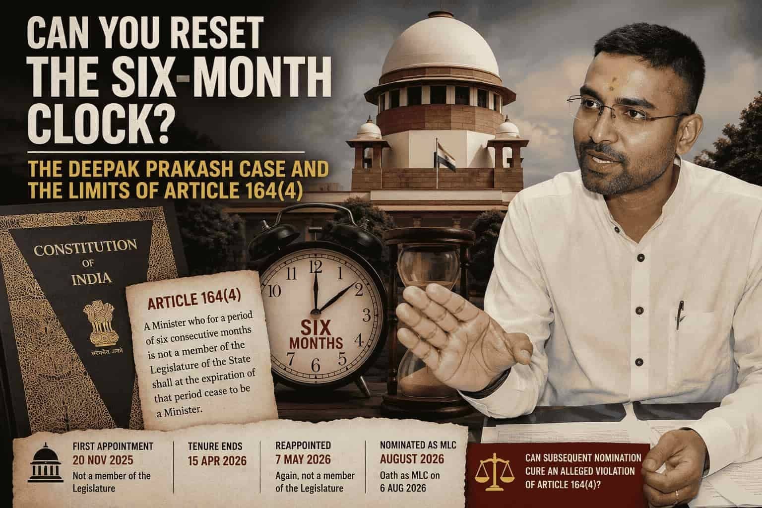 Can You Reset the Six-Month Clock? The Deepak Prakash Case and the Limits of Article 164(4)