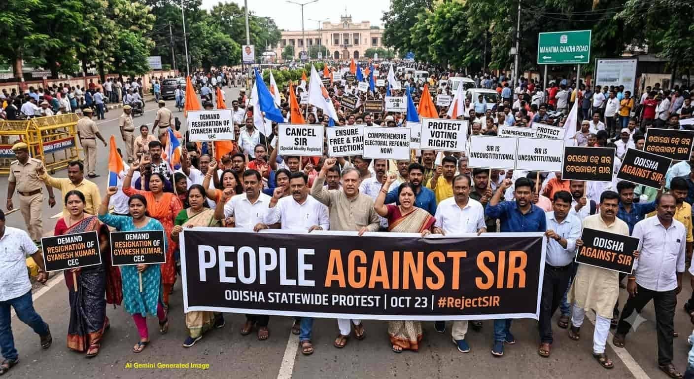 “People Against SIR, Odisha” Calls for Statewide Protests Across Odisha on October 23